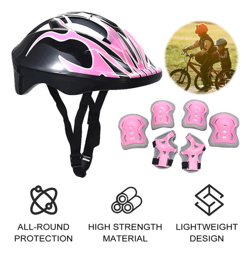 Juego 7 Rodilleras Y Coderas Para Casco Seguridad Para Niños