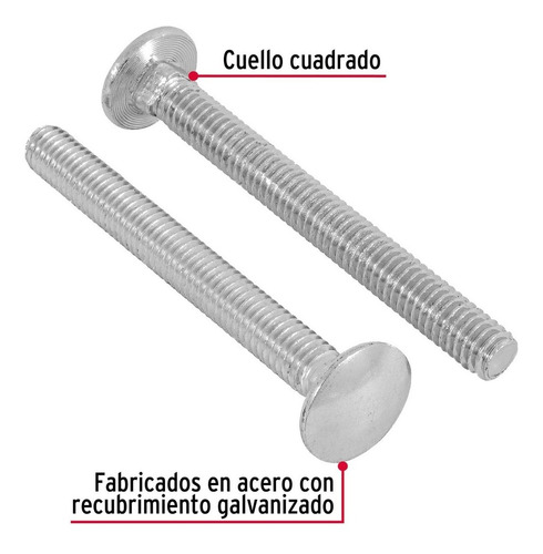 Tornillos 5/16 X 3 Tipo Coche Bolsa Con 60 Piezas Fiero