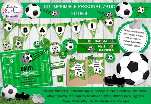 Kit Imprimible Candy Bar Futbol ¡ya Editado!