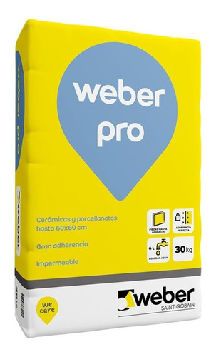 Pegamento Porcelanato Pro X 30kg - Weber Pro