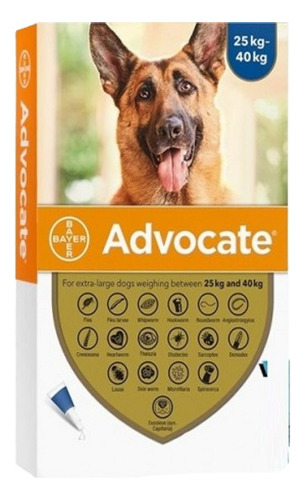 Advocate Pipeta Perros 25 A 40 Kg | Antiparasitario