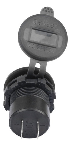 Tomada Carregador Carro Usb Tipo C Pd3.0 Voltimetro Vermelho