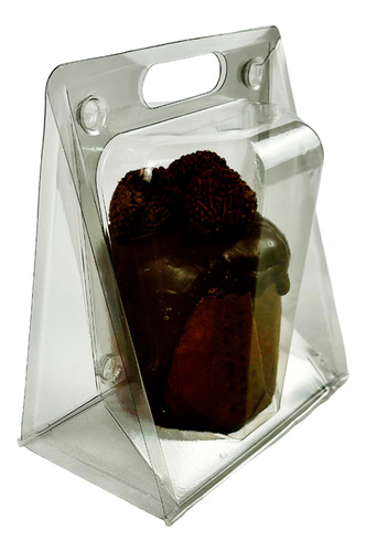 Embalagem Torre Cristal Flip 5un F10 P/ Bolos E Docinhos