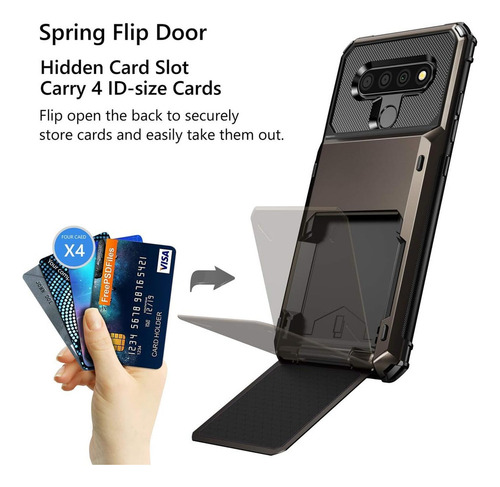 Funda Para LG Stylo 6 Case Uso Rudo Con Ranura Para Tarjetas