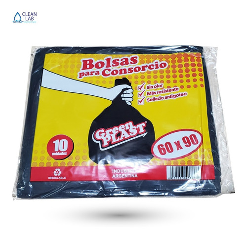 Bolsas Rediduos Negro Greenplast 60x90 Cm 20mx 10 Un 5 Packs