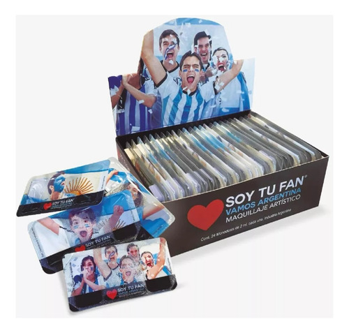 Pack 24 Unidades Maquillaje Artístico Argentina Copa América