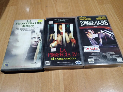 Lote De 3 Películas Vhs Cassette Tape Cine Video Club No Dvd