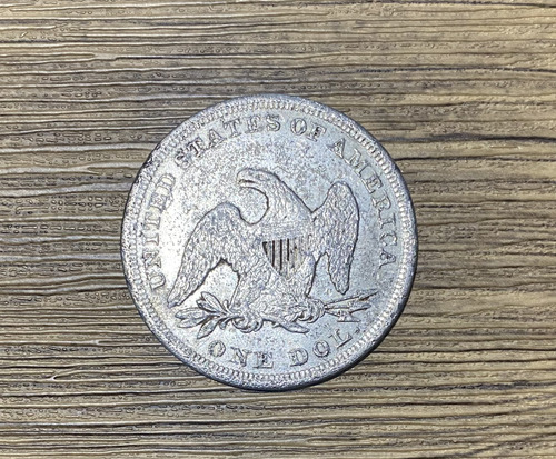 Dólar De Plata Liberty 1871 Sentado (Usado)