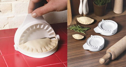 Moldes Para Hacer Empanadas 13.5x11cm Y 11.5x10cm Set 4 Pzas Blanco