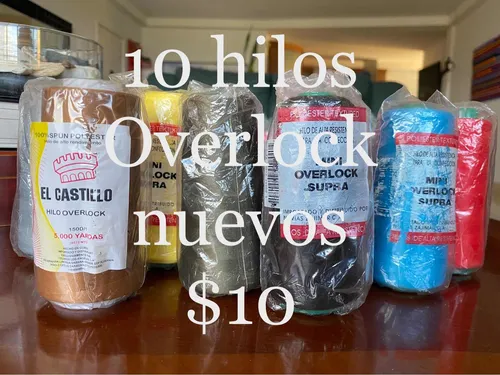 10 Hilos Overlock Nuevos $10