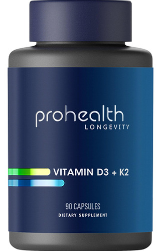 Prohealth Longevity Vitamina D3 K2 5,000 Ui 100 Mcg, 60 Caps