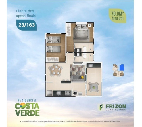 Imagem 12 de 13 de Apto Costa Verde 2 Quartos,1 Suíte, 1 Vaga De Garagem 864