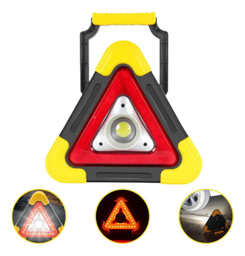 Triangulo De Emergencia Luz Led De Advertencia Recarga Solar