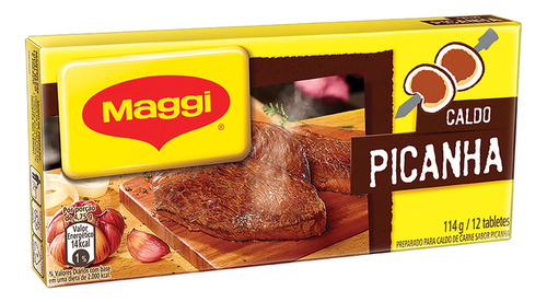 Caldo em Tablete Picanha Maggi Caixa 114g 12 Unidades