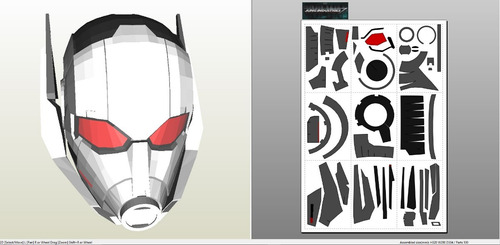 Planos Casco Ant Man  Hombre Hormiga Marvel Vengadores