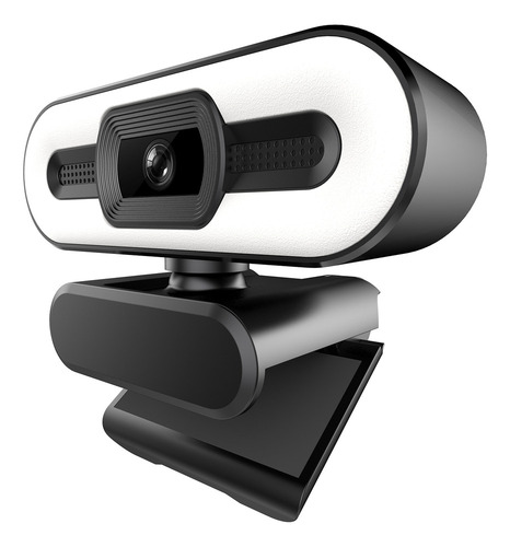 Webcam Hd 1080p Com Luz De Anel, Microfone, Usb Para Pc/lapt