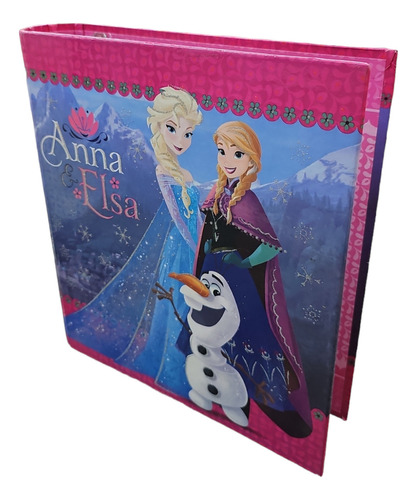 Carpeta Nro 3 Con Ganchos - Frozen Elsa Anna Y Olaf - Dgl Color Anna Elsa Olaf