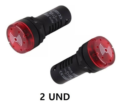 Luz Piloto Con Alarma Audible Sirena Rojo 220v Andeli