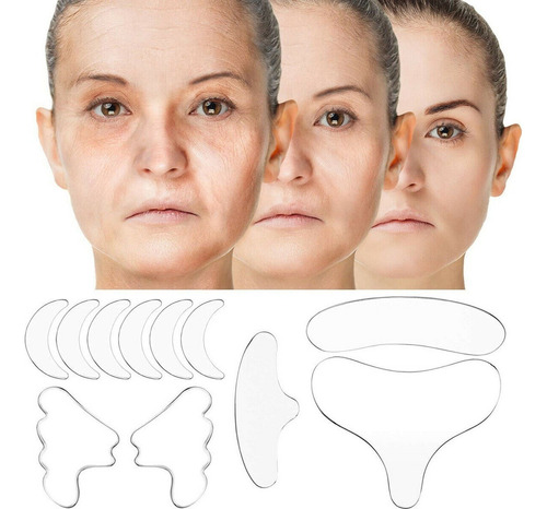 11 Pegatinas De Silicona Para Eliminar Arrugas, Cara, Frente