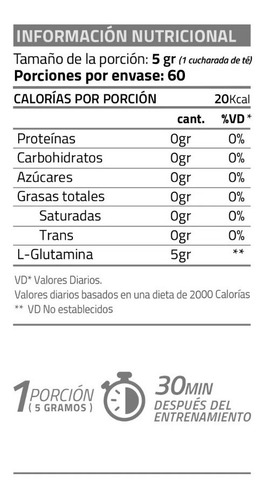 Imagen 3 de 7 de L-glutamine 300 Grs Star Nutrition - Aminoácidos