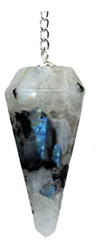Pendulo  Increíble Péndulo De Cristal De Piedra Lunar Arcoír