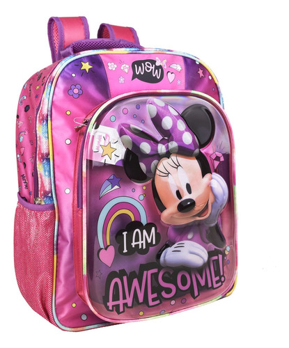 Mochila Primaria Niña Minnie Mause Colores 100% Original Disney