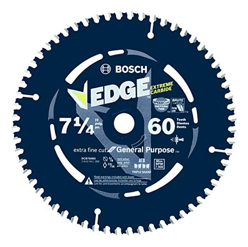 Hoja De Sierra Circular Bosch Dcb760 De 7-1/4 Pulgadas Con B