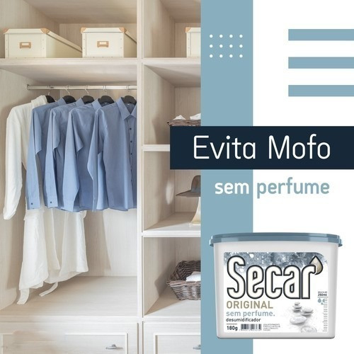 Imagem 3 de 5 de Anti Mofo Secar 180g Sem Perfume Desumidificador Gavetas