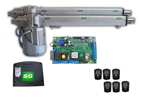 Kit Automatizacion Duo Combat 1/4hp Seg Porton Abatible 6ctr