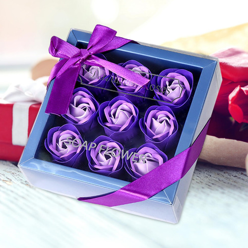 De Jabón Perfumado Con Decoración De Caja De Púrpura