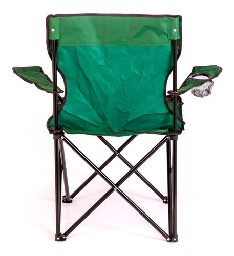Silla Sillon Plegable Camping Playa Porta Vaso Modelo3 Color Verde Claro