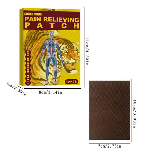 Parche Para El Dolor P Plaster, 12 Unidades, Tradicional Chi