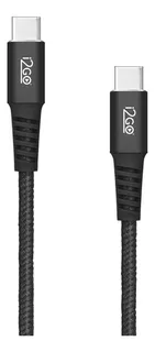 Cabo Usb-c + Usb-c I2go 2m 3a 60w Nylon Trançado Preto