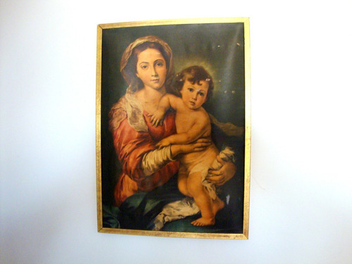 Imagem 6 de 10 de Renascença Madonna Impresso Seda Milano Italia Século 19