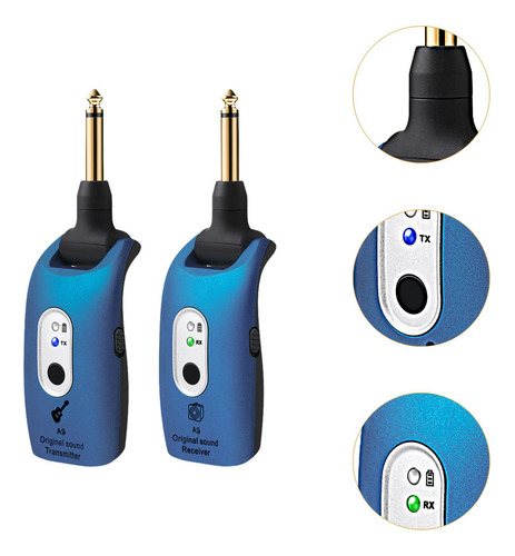 2 Piezas Transmisor Receptor De Audio Receptor Azul