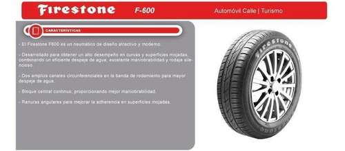 Imagen 2 de 10 de Combo X 2 Firestone 185/60 R14 82t F-600 Ar
