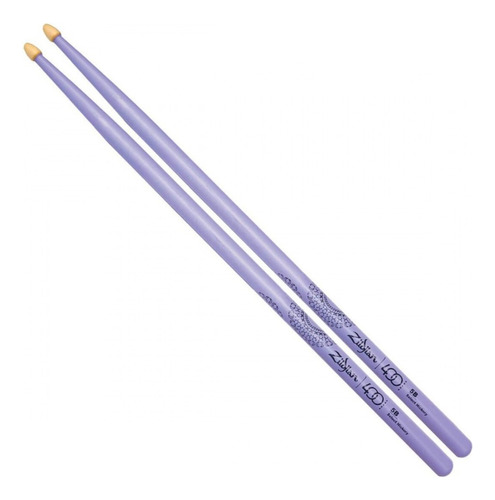 Palillos Zildjian 5b Punta Madera Purpura 400º Aniversario