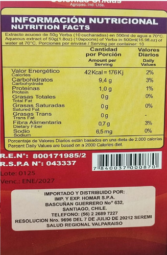 Yerba Mate Colon Compuesta 500g