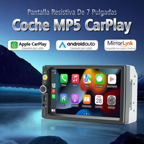 Central Multimídia Universal 2 Din Carplay Android Auto Mp5