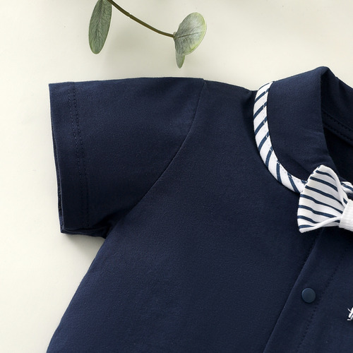 Conjunto De Camiseta Y Pantalones A Rayas De Algodón De Bebé