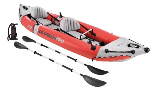 Kayak Inflable Excursión Pro Remo+inflador 384x94x46cm Intex