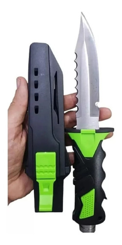 Cuchillo Buceo Acuático Táctico Pesca + Estuche Correas 313