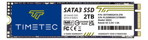 Timetec Ssd De 2 Tb 3d Nand Qlc Sata Iii 6 Gb/s M.2 2280 Ngf