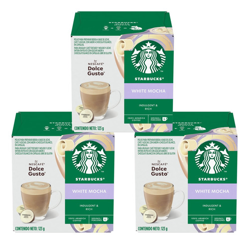 Café Starbucks® Nescafé Dolce Gusto® White Mocha Pack X3