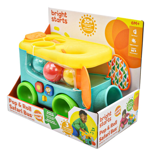 Pop And Roll Safari Bus Luz Y Sonidos Bright Starts