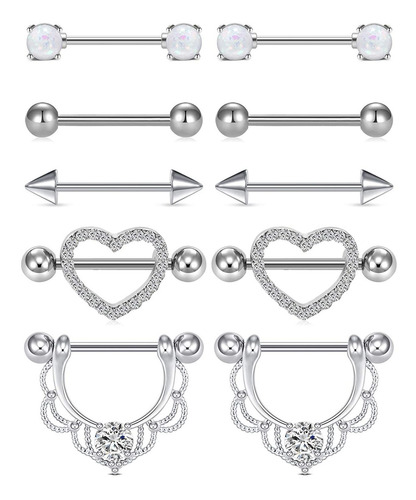 Imagen 1 de 2 de Lauritami - Piercing Para Pezón (0.49 Oz, Acero Inoxidable)