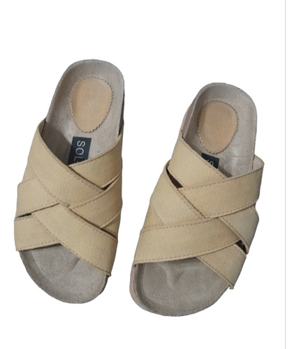 Chinelas De Cuero. Como Nuevas.