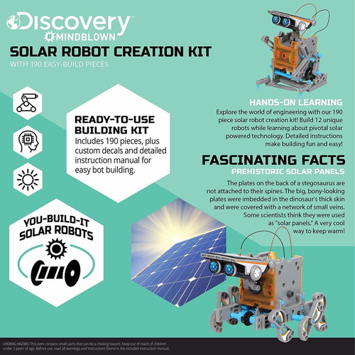 Discovery Kids Mindblown Stem - Robot Solar Para Crear 190 P