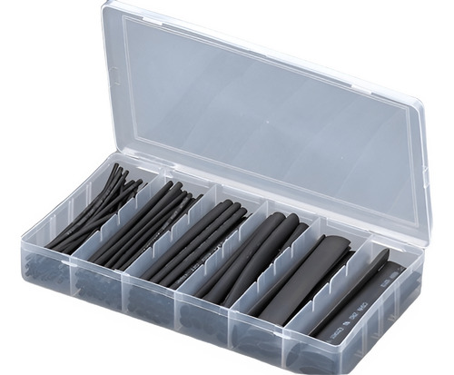 Kit Manga Termocontraibles 10 Cms Negro X 100 Crompton