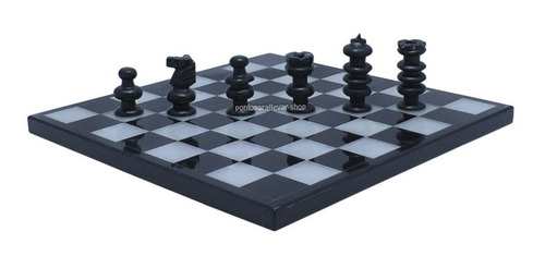 Ajedrez De Mármol 27x27cm Juego Estratégico
